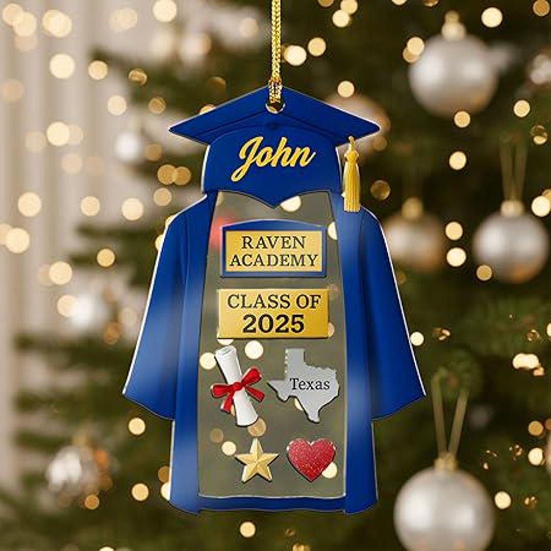 Personalized Graduation Ornaments Class of 2025, Acrylic Graduation ...