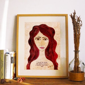 Art Print "Silent ways", Rumi poem, Rumi Wall Art, Rumi Gifts, Rumi Poem, Rumi Quote, spiritual wall art, divine feminine, Whimsical art