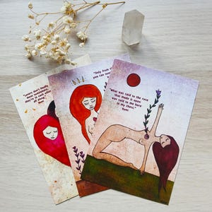 Rumi Postcards (set of 3), Rumi poetry, Sufi wall art, Sufi postcards, mystical art, Rumi quotes, Rumi poems, sacred lovers, spiritual art