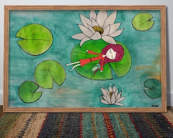 油絵　油彩画　風景画　インテリア　おしゃれ　アート　湖畔　厚塗り　インパスト 油絵 油彩画 風景画 インテリア おしゃれ アート 湖畔 厚塗り