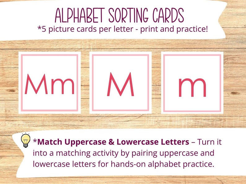 Montessori Alphabet Sorting Cards Printable | ABC Matching Game| Letter ...