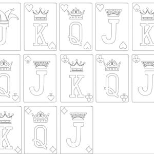 French-Suited Playing Card Deck SVG Bundle | Digital Download for Cricut, Laser Cutting, and Printable Crafts