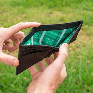 Cartera de golf negra de lujo: regalo de cuero de primera calidad para los entusiastas del golf