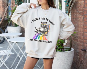 Raccoon Pride Lgbt Sweatshirt, Racoon Pride Flag Sweatshirt, Gay Queer Sweatshirt, Funny Lgbt Sweatshirt, Lgbtq Support, hoodie