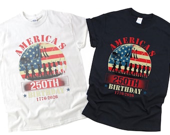 Happy 250th Birthday America 1776-2026 , Independence Day shirt , Christian shirt, 4th of July shirt, USA Flag shirt, Military Patriotic