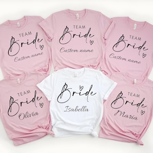 Bachelorette Party Shirts, Bride Gift Team Bride Shirt, Hen Party Wedding Party Tshirt, Personalised Hen Party T Shirts, Bridal Party Shirts
