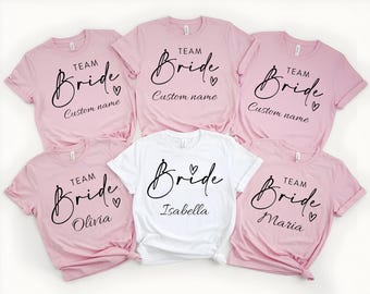 Bachelorette Party Shirts, Bride Gift Team Bride Shirt, Hen Party Wedding Party Tshirt, Personalised Hen Party T Shirts, Bridal Party Shirts