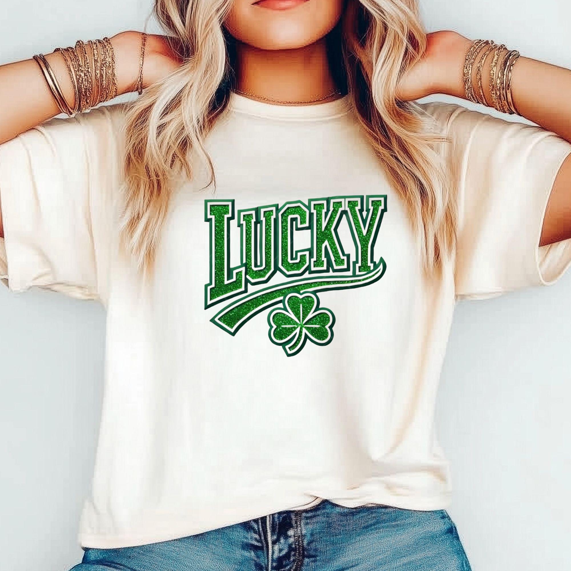 St Patrick's Day Lucky shirt, Women's St Patty's shirt, Shamrock tee, St Patrick's Day Tee, Cute St Patty's Shirt, Shamrock shirt,LuckyTshir