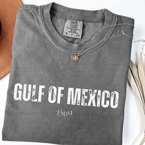 Chemise Comfort Colors® Golfe du Mexique, T-shirt patriotique unisexe, T-shirt américain Golfe du Mexique, T-shirt American Pride Patriotic, T-shirt Map Lover
