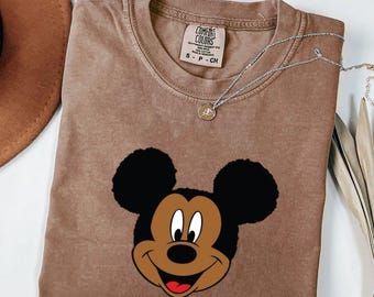 Afro Family T-Shirts, Comfort Colors , Juneteenth Shirt ,African Mickey Mouse and Minnie Mouse Shirts, Disney Trip Shirts, Family Matching