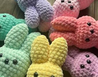 Marshmallow bunny plushie, easter basket gift