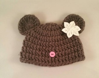 Baby mouse hat, Halloween costume, newborn costume, baby girl hat, baby boy hat animal hat newborn hats crochet photo props mouse hat