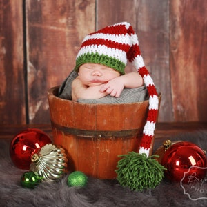 Christmas Gift Elf Hat Long Tail costume image 1