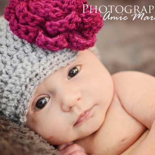 Newborn Flower Hat Crochet Girl Hat Baby Winter Hats Baby Etsy