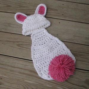 Crochet Newborn Bunny photo prop Newborn Photo Prop bunny beanie bunny photo prop crochet baby hat newborn bunny set newborn bunny prop image 2