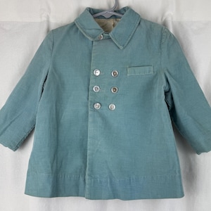 1940s Styled by Breman and Tanner boys coat set. Baby blue corduroy jacket and newsboy hat. Kids. Toddler. Children’s formal. Church. Easter