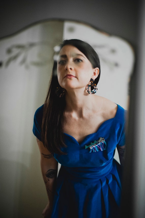 velvet dress fit and flare