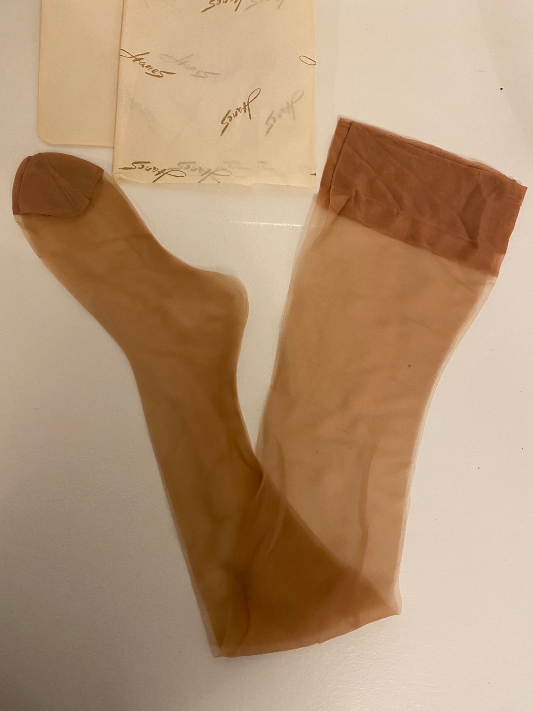 1950s Hanes Thighhigh Seamless Nylon Stockings. 1 Pair. Size Etsy