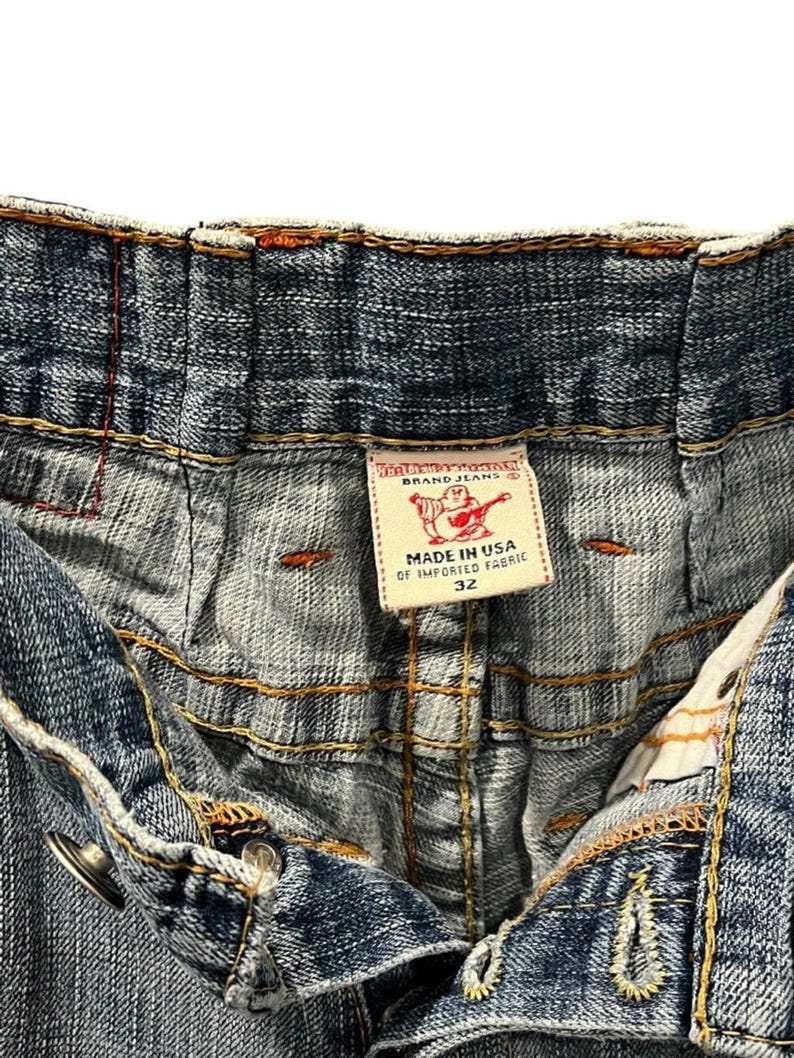 Vintage True Religion Jeans, Nathan Super T Style, Size 32, Made in USA image 4