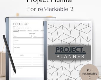 Project Planner for reMarkable 2 | Business Planner | Project Management Template | Work Planner | Project Tracker | Interactive PDF