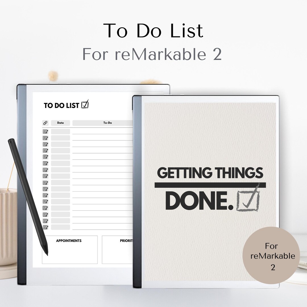 To Do List for Remarkable | Notes Templates | Remarkable 2 to Do ...