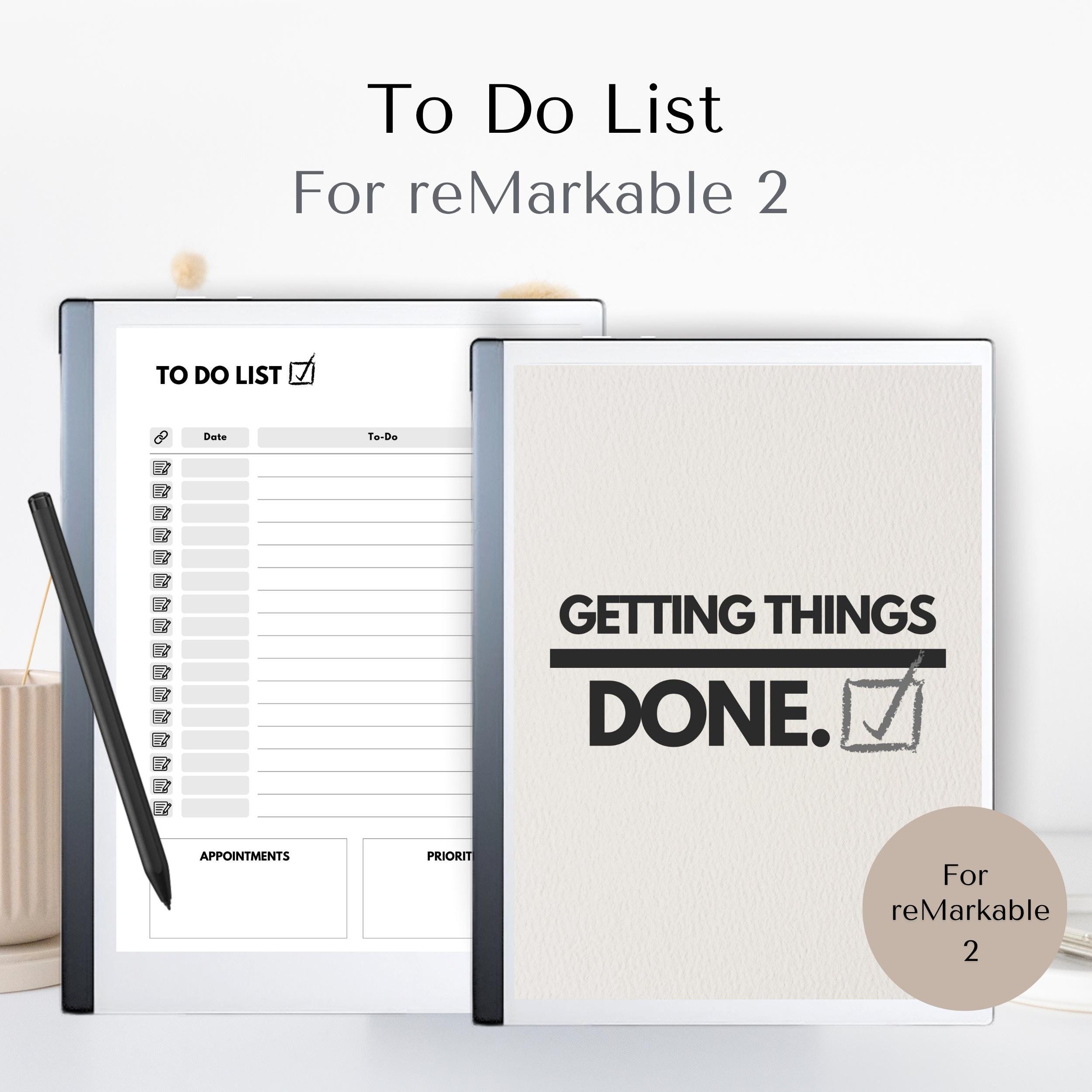 To Do List for Remarkable | Notes Templates | Remarkable 2 to Do ...