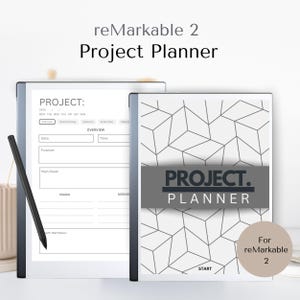 Projektplaner für reMarkable 2 | Business Planer | Projektmanagement Vorlage | Arbeitsplaner | Projekt-Tracker | Interaktives PDF