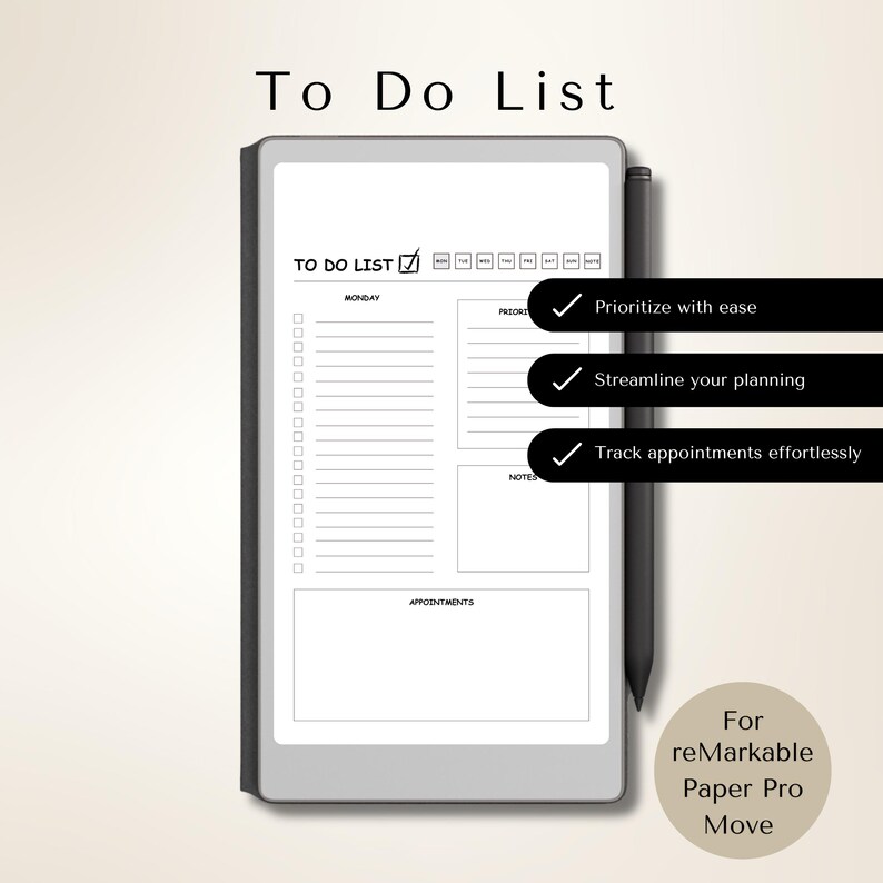 Photo inspiration: Picture Idea: Remarkable Paper Pro Move To Do List Pdf