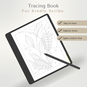 Digital tracing book for Kindle Scribe with 50 pages of minimalist boho line art. Includes abstract shapes, hands, faces, and leaves designs. Perfect for stylus tracing, digital drawing, and mindfulness. Reusable high-resolution PDF for e-ink tablets. Ideal for boho art lovers, creative focus, and relaxing sketch practice. Upload easily via Send to Kindle and enjoy paperless digital art. Instant Download, Kindle Scribe Tracing Book, Kindle Scribe Templates