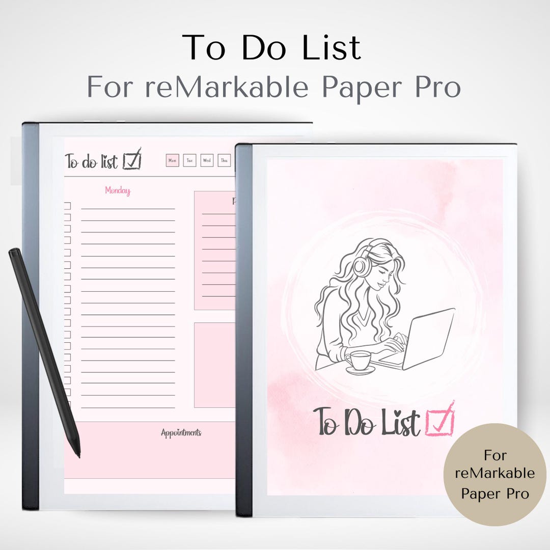 To Do List for Remarkable Paper Pro | Note Templates | to Do Templates ...