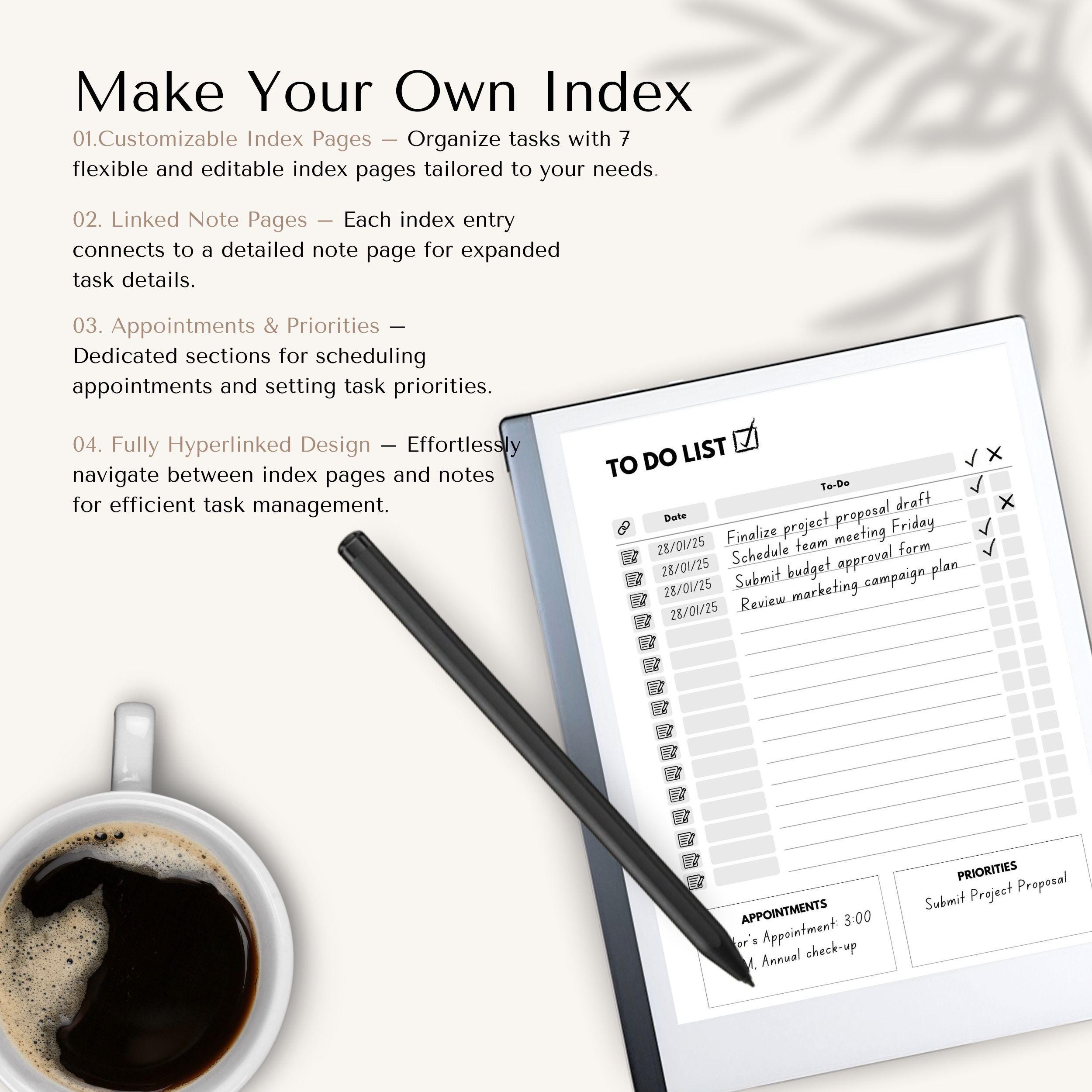 To Do List for Remarkable | Notes Templates | Remarkable 2 to Do ...