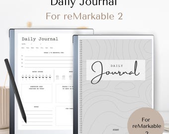 Journal für reMarkable 2 | Pflege Tagebuch | Vorlage reMarkable | Digitales Journal | Dankbarkeits-Tagebuch | Verlinkter Planer | PDF-Datei