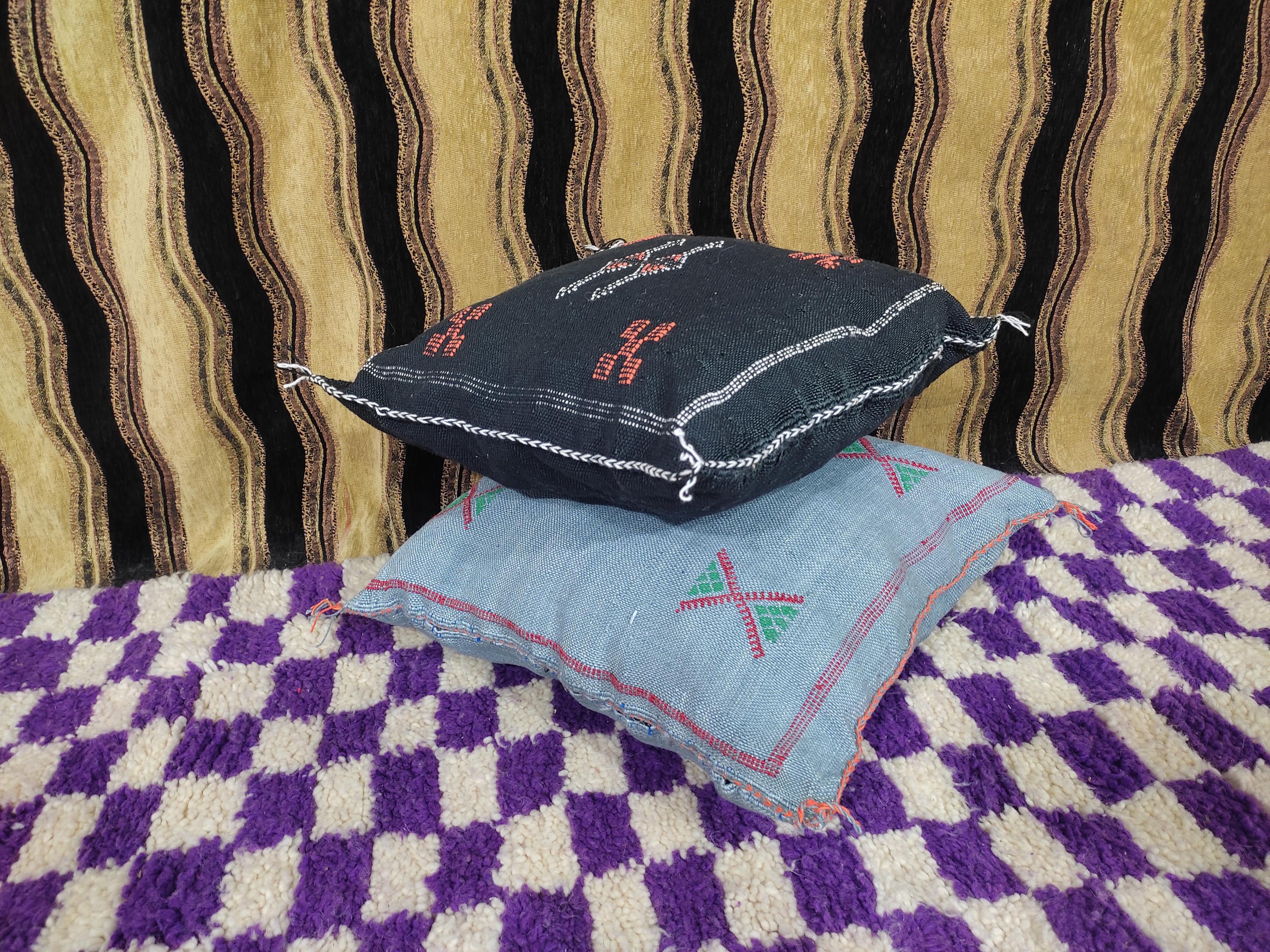 Custom Handmade Silk Pillow: Moroccan Berber Decor