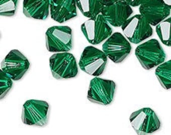Crystal Passions beads Majestic Green crystal bicones Available in 3mm, 4mm, 5mm, 6mm