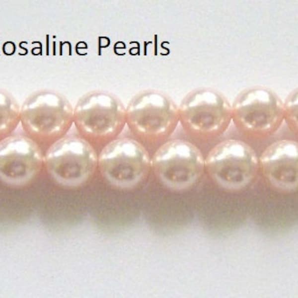 Clearance 6mm Swarovski crystal pearls, faux pearls, style 5810 crystal beads ROSALINE -- 25 pieces