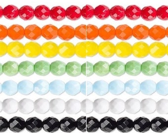 czech crystal beads SALE Orange czech beads,242 USA 12mm Czech crystal beads 12mm fire polished faceted crystals