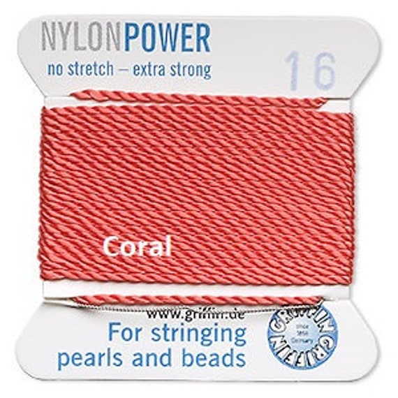 YELLOW NYLON POWER SILKY THREAD 0.70mm STRINGING PEARLS /& BEADS GRIFFIN 6