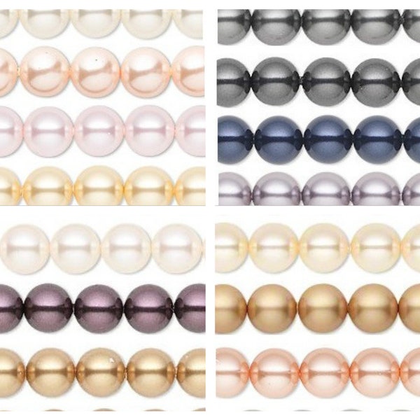 Crystal Passions pearl crystal beads style 5810 - Available in 4mm 6mm 8mm 10mm  pearls Choose Color!