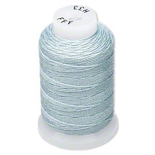 Purely silk thread Pale Green 1 spool or card Size D Size E Size F Size FF Size FFF