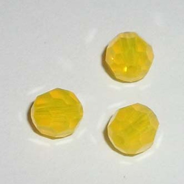 Clearance 4mm Swarovski elements crystal beads ROUND 5000 Crystal Beads Yellow Opal -- 12 pieces