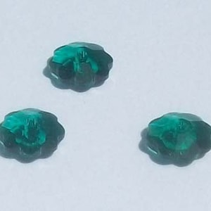 Crystal Passions Beads SPACER style  3700  EMERALD layering, marguerite lochrose, flowers Available in  6mm 8mm 10mm or 12mm -- 12 beads