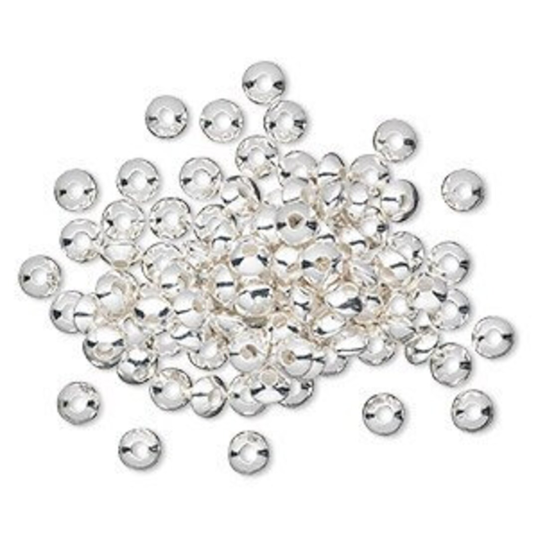 100x 3.5mm Sterling Silver Rondelle Saucer Spacer Beads - 925 Silver #99057