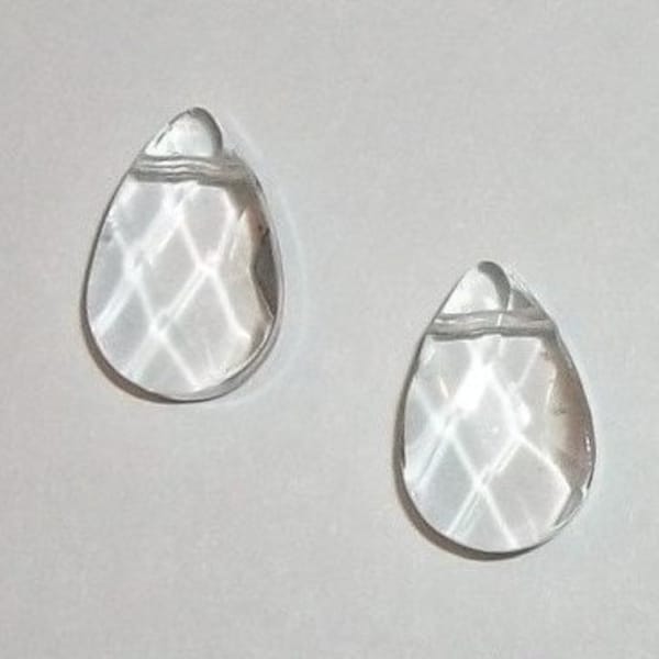 Clearance 2 Celestial Crystal Pendants 15mm TEARDROP Pendant crystal beads Clear crystal