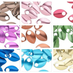 20 Dragon Scales Small Blank Anodized Aluminum Component 11x7mm Dragon Scales Jewelry Supply Craft Supply Choose Color