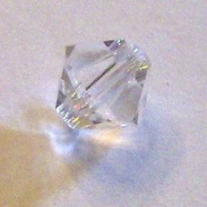 Preciosa Czech bicone crystal beads faceted CLEAR -- available in 3mm, 4mm, 5mm and 6mm