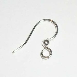 13.5mm Stainless steel fishhook earwire w/ ball and loop 21 Gauge Silver finished Gold finished 50 pieces or 25 pairs image 1