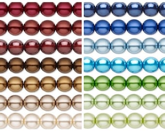 Preciosa Czech pearl coated glass druk ROUND craft Beads Available 4mm, 6mm and 8mm
