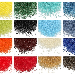 15/0 Seed beads Miyuki Delica 7.5 gram glass seed beads for jewelry making All Colors