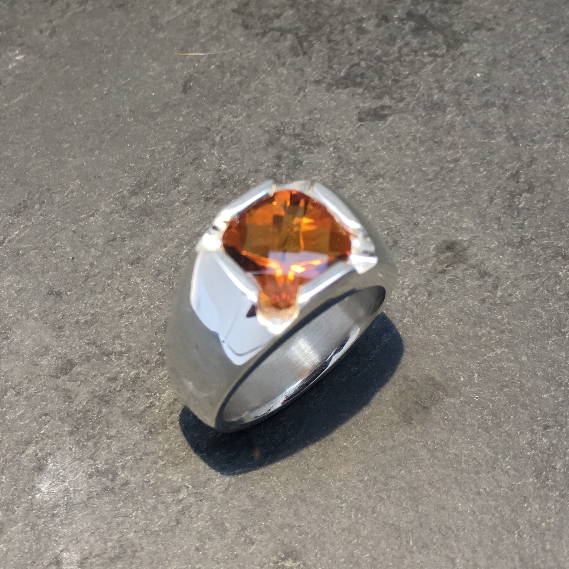 Mens citrine best sale ring