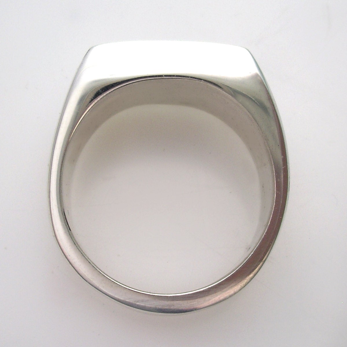 Mens Custom Heavy Sterling Silver Square Black Onyx Ring - Etsy